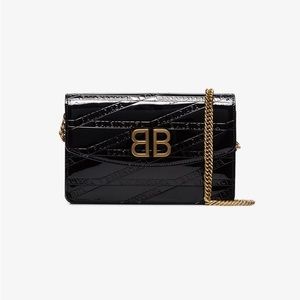 Balenciaga patent leather cross body bag | black | excellent condition